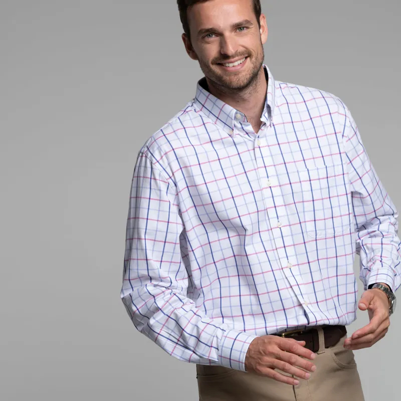 Schoffel Brancaster Shirt Blue/Pink-3